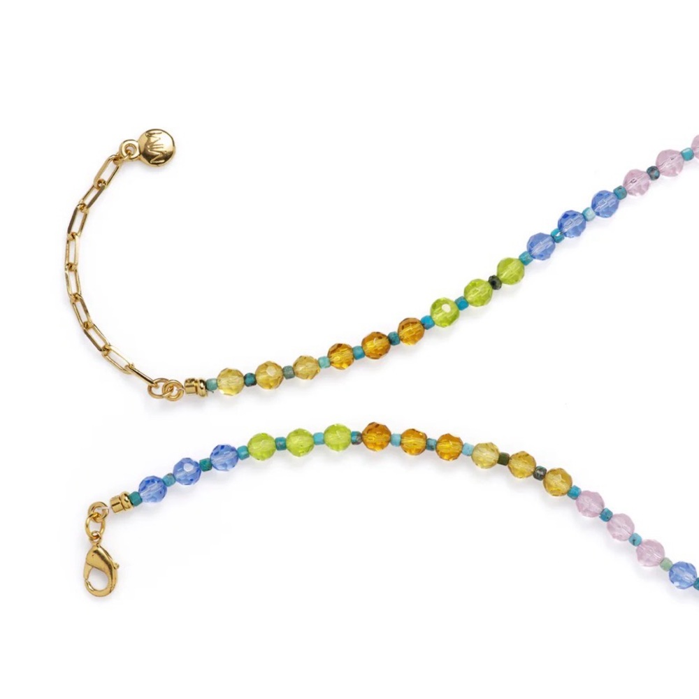 Mayamar Pastel and Turquoise Beaded Necklace - Picture 3 of 4
